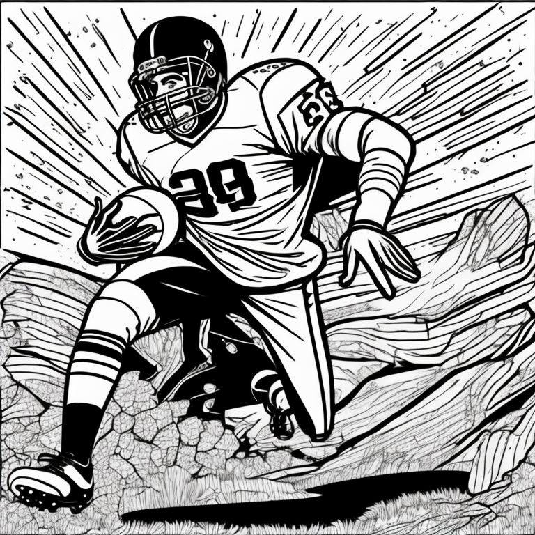 football player in scotland coloring page