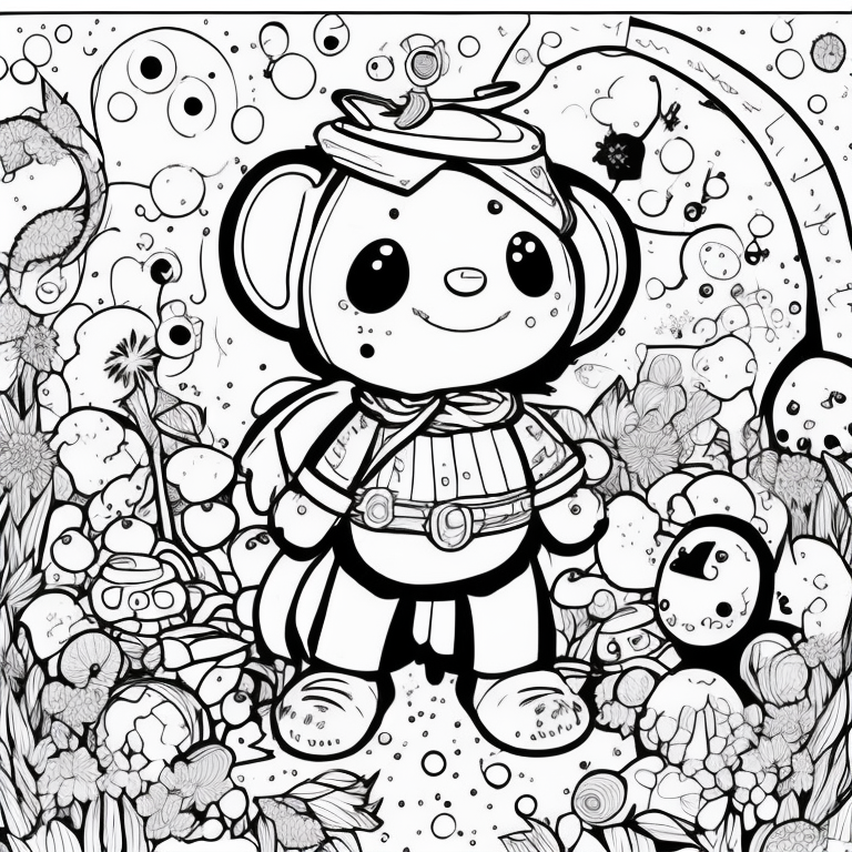 Pedro cuida do das ovelhas segurando um cajado, desenho infantil para colorir coloring page