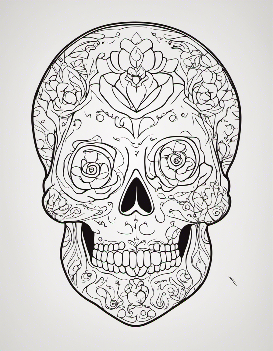 sugar skull coloring pages