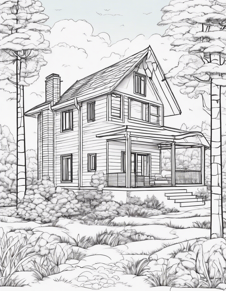 house coloring pages