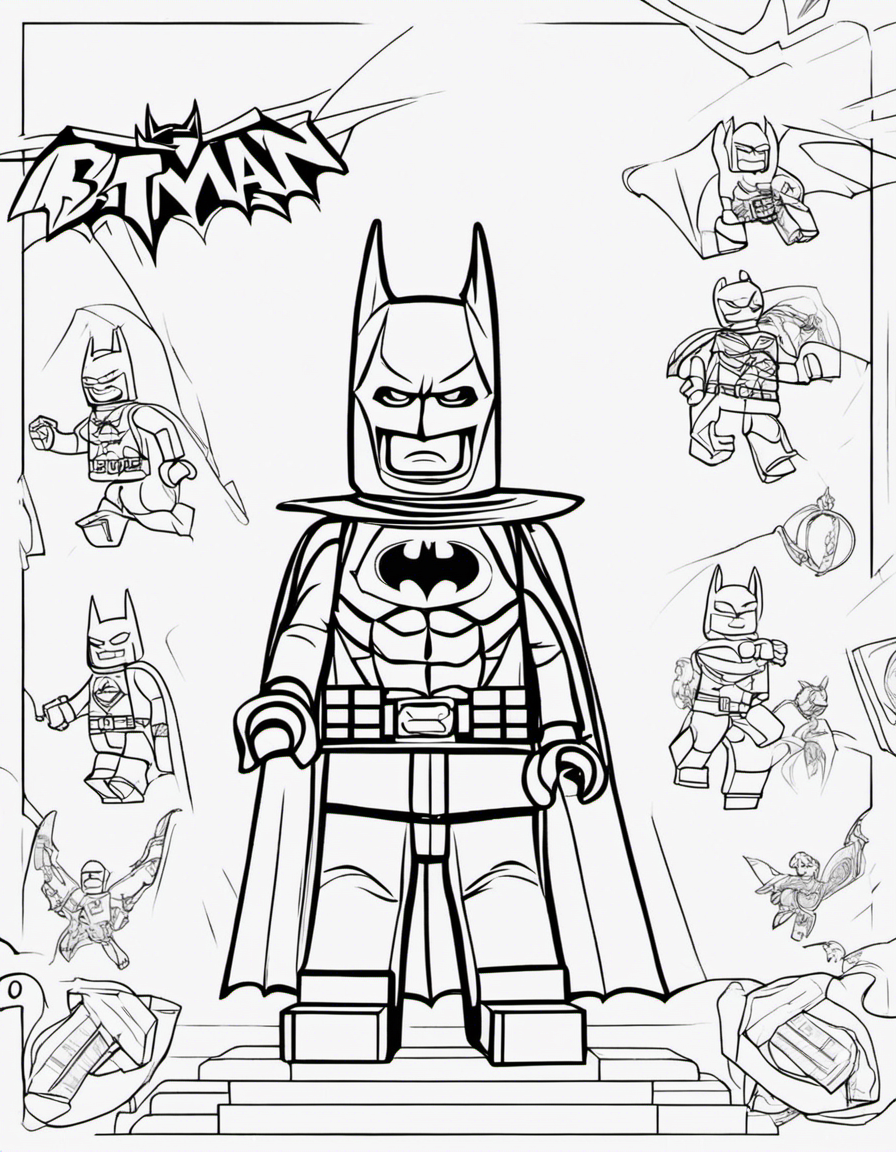 cartoon lego batman coloring page