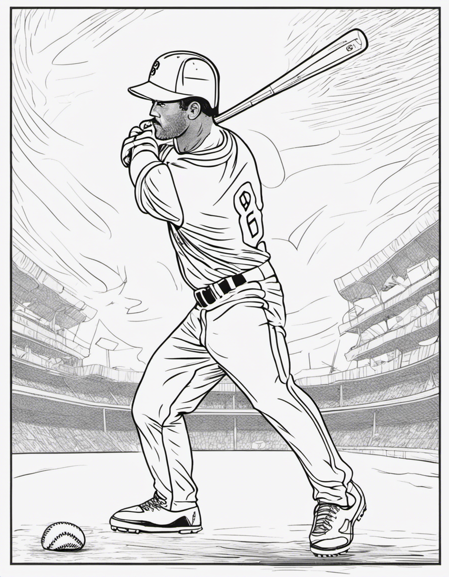 baseball for children coloring page