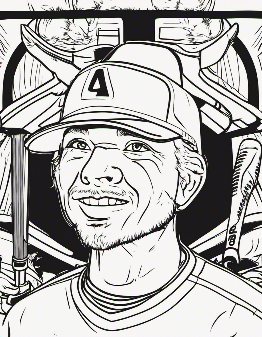 cartoon baseball coloring page