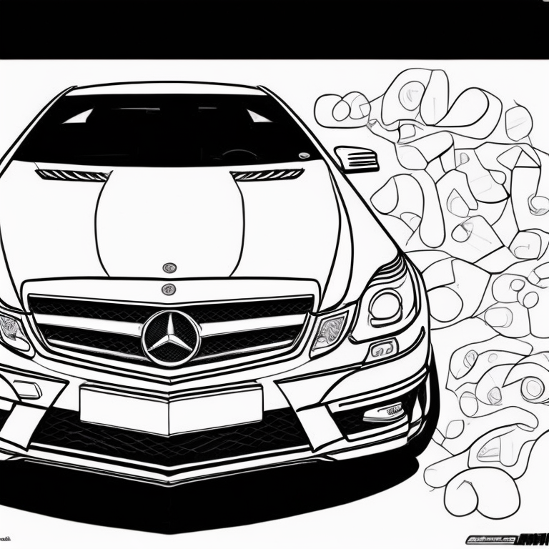 mercedes 2011 e coupe coloring page