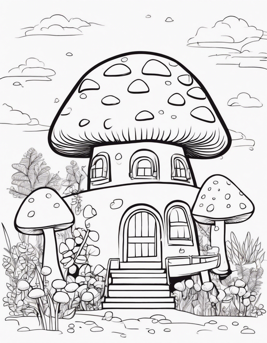 mushroom coloring pages