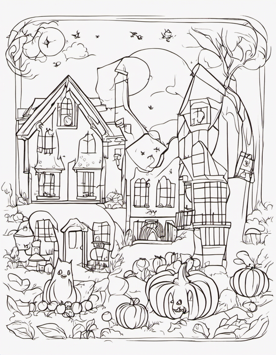 halloween for children coloring page