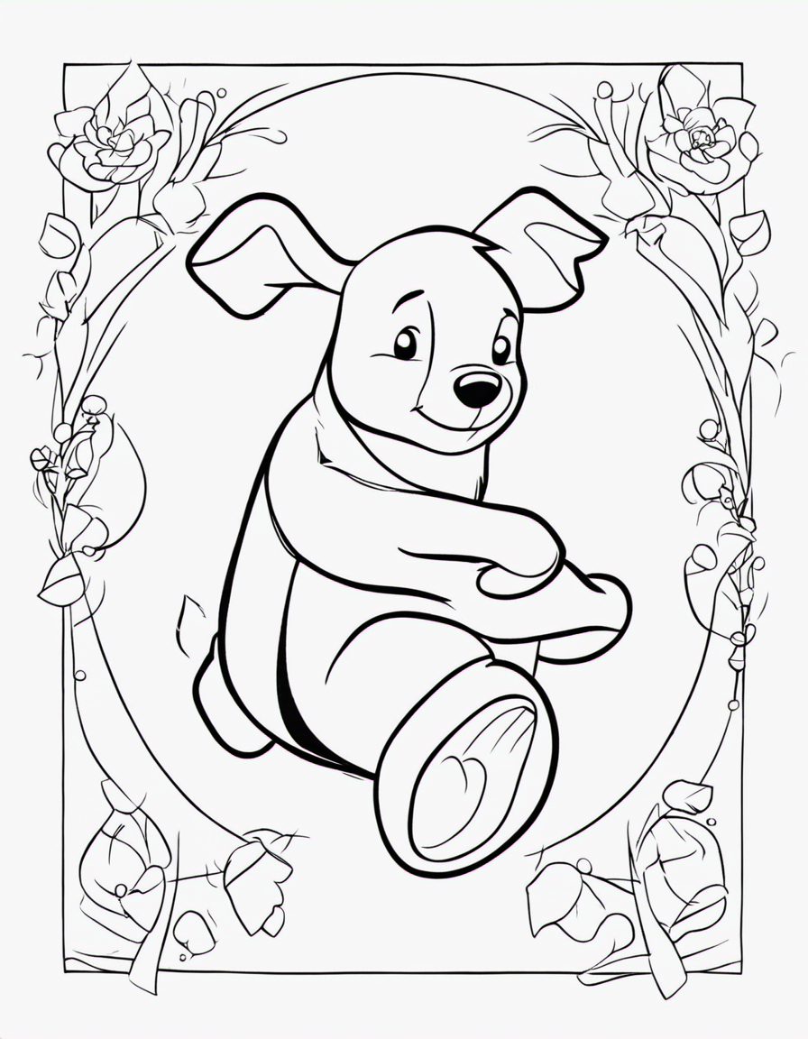 cartoon winnie the pooh coloring page