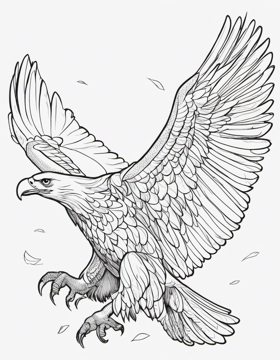 bald eagle for adults coloring page