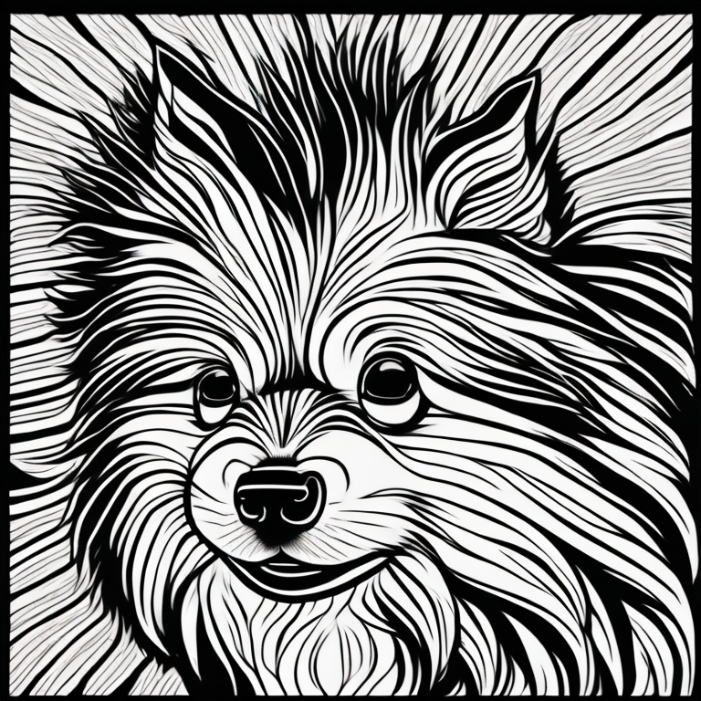 Pomeranian coloring page