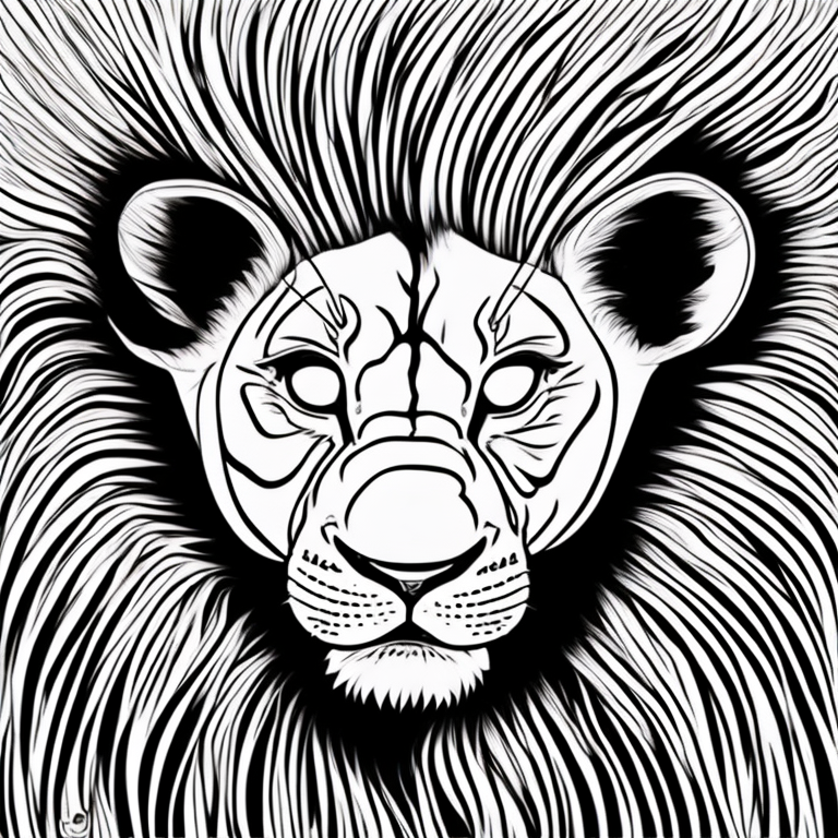 Baby lion coloring page