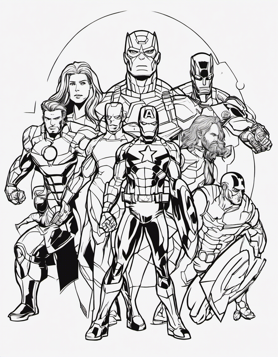 Marvel Avengers coloring page