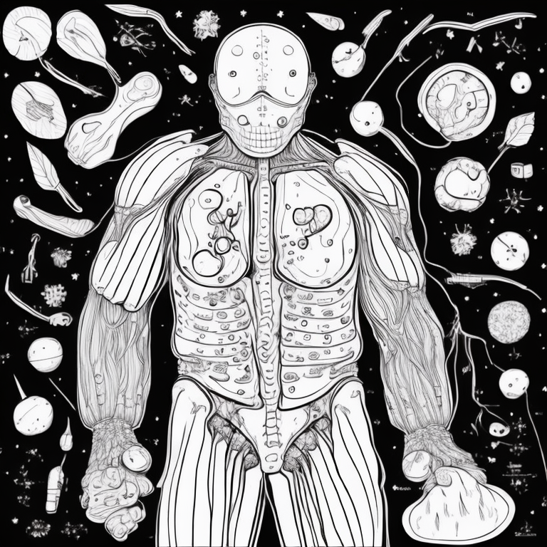 Humans anatomy work book for medical students  coloring page