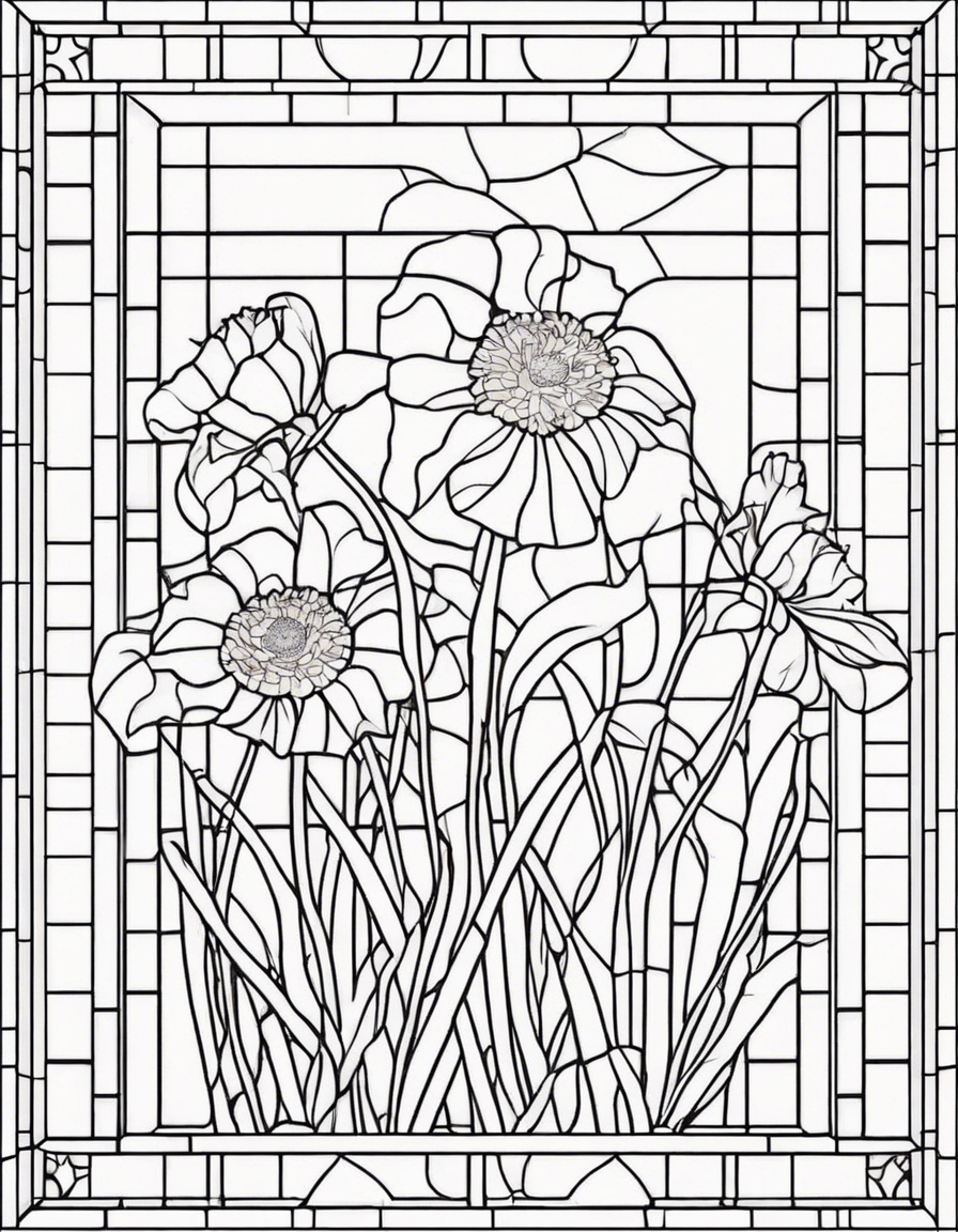 stained glass coloring pages