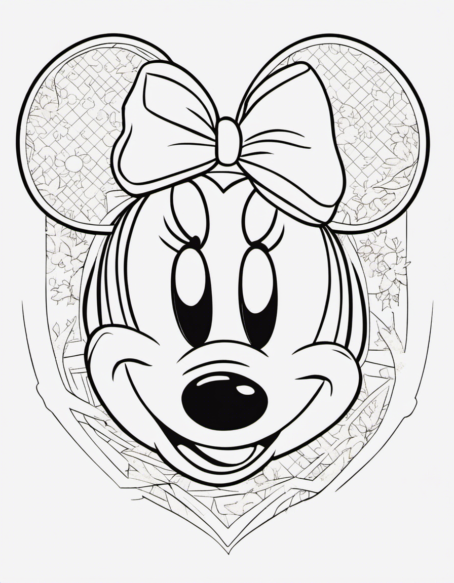 minnie mouse coloring page