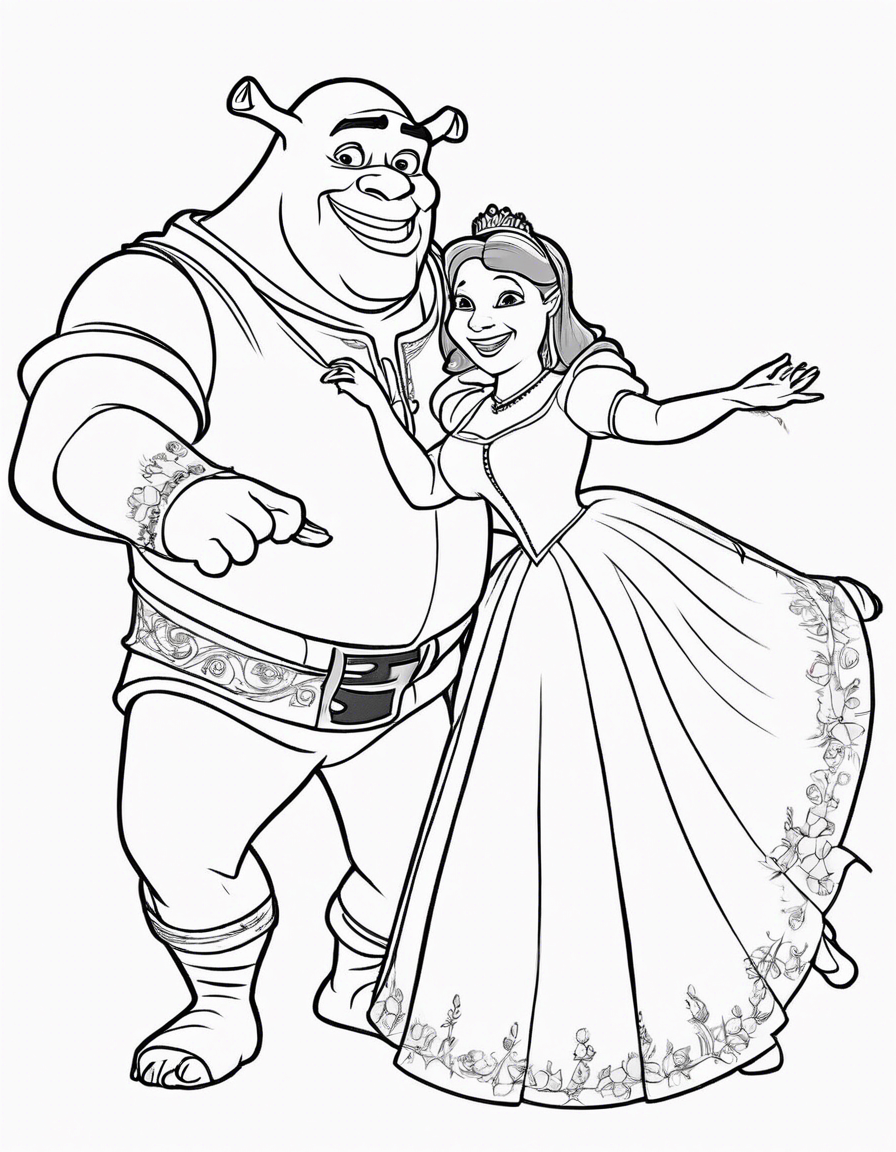 dancing coloring pages