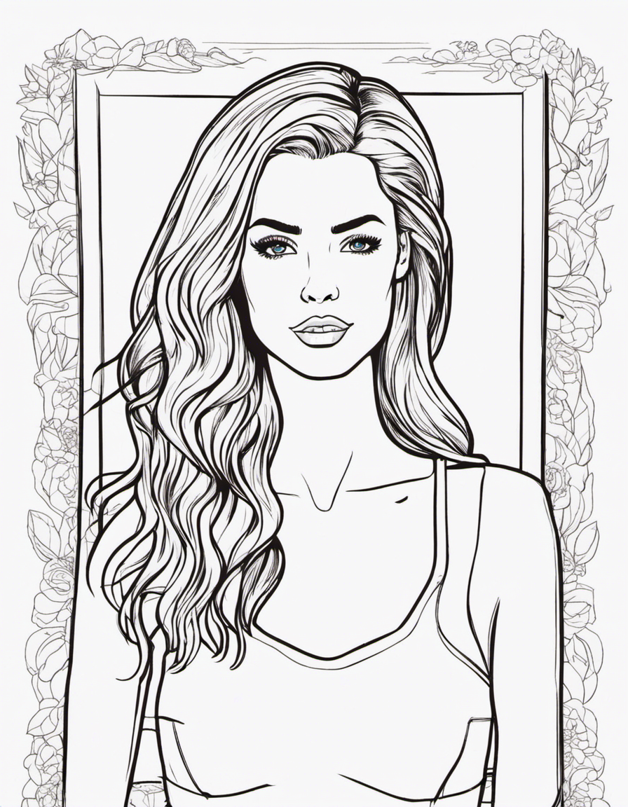 realistic barbie coloring page