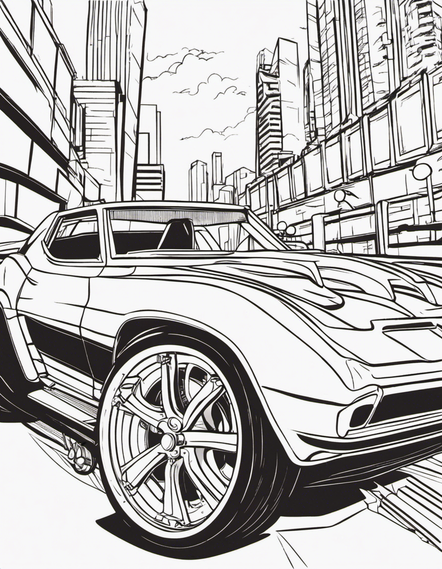 hot wheels coloring page