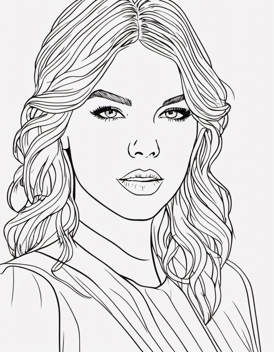 Free taylor swift for adults coloring page 2023