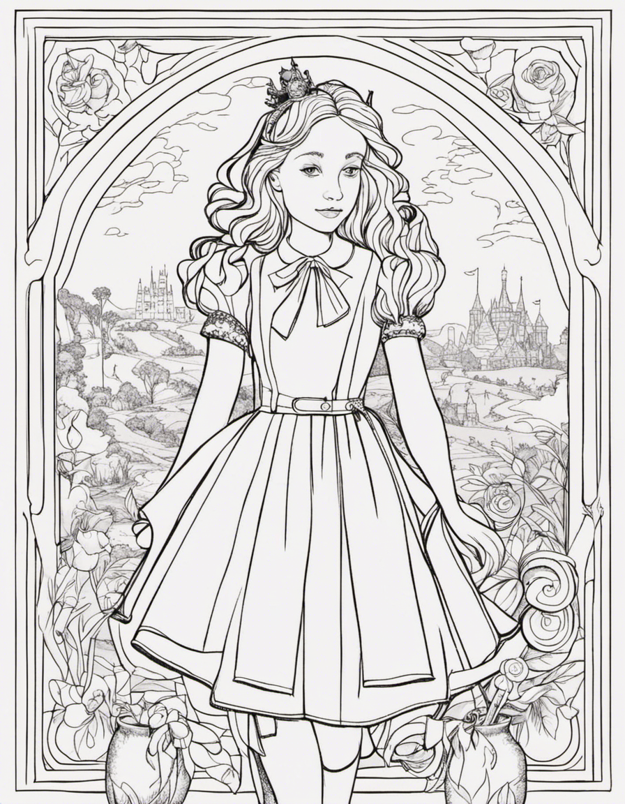 alice in wonderland for adults coloring page