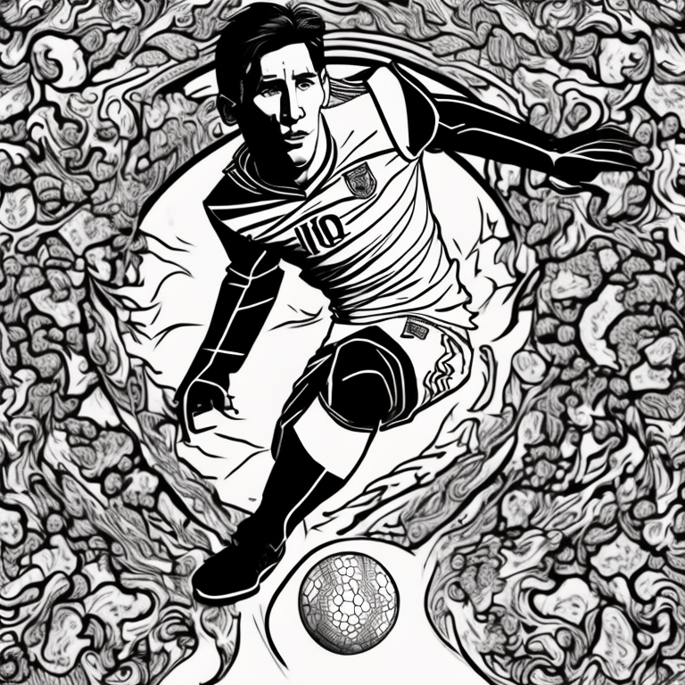 Lionel Messi con polera de Chile  coloring page