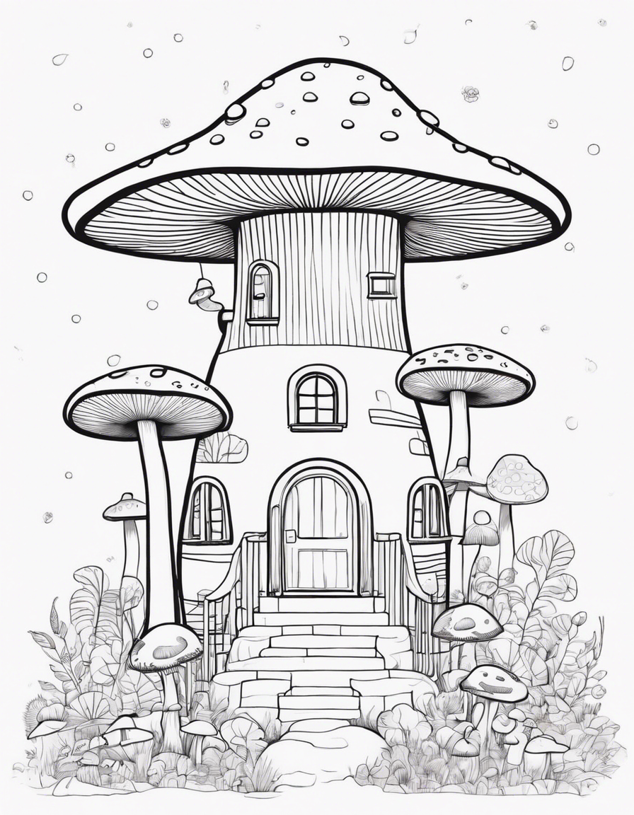 mushroom coloring pages