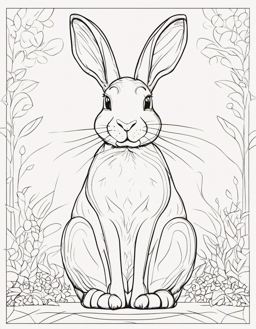 cartoon rabbit coloring page