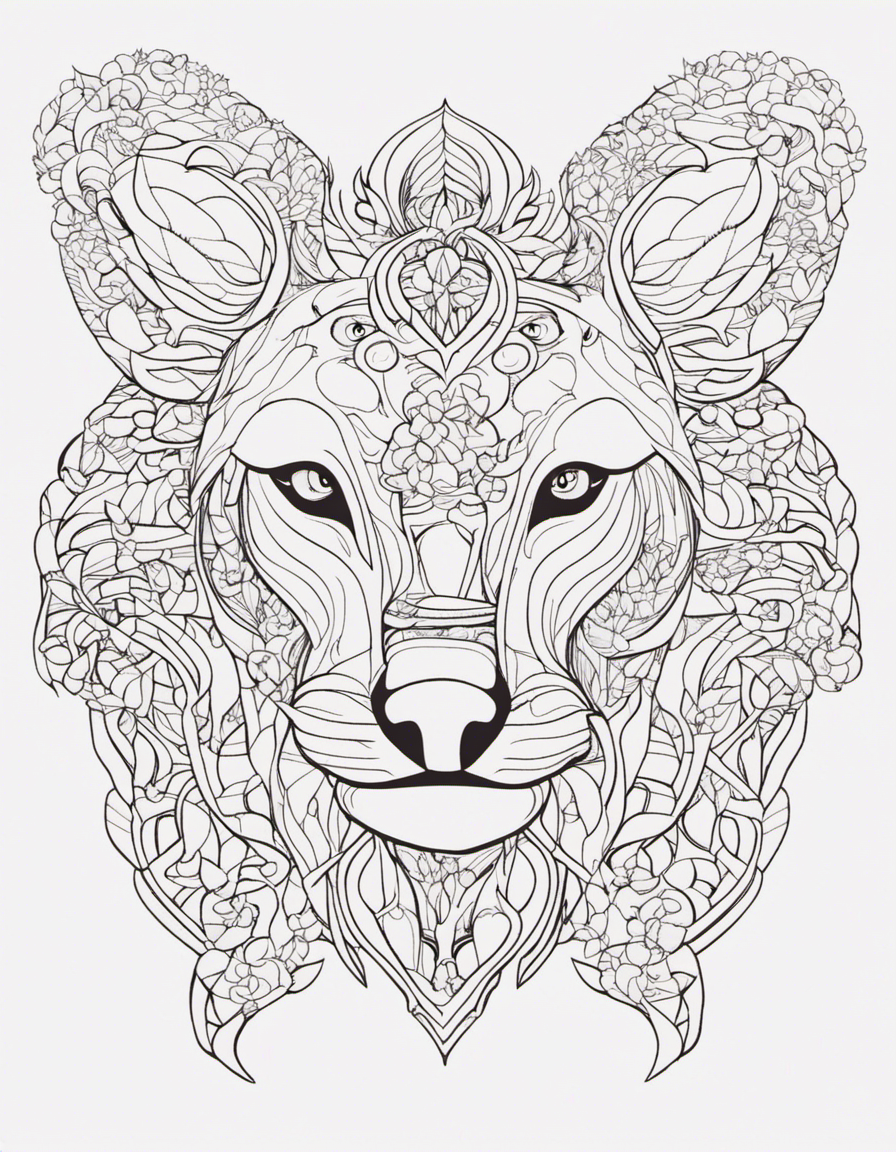 animal mandala coloring page