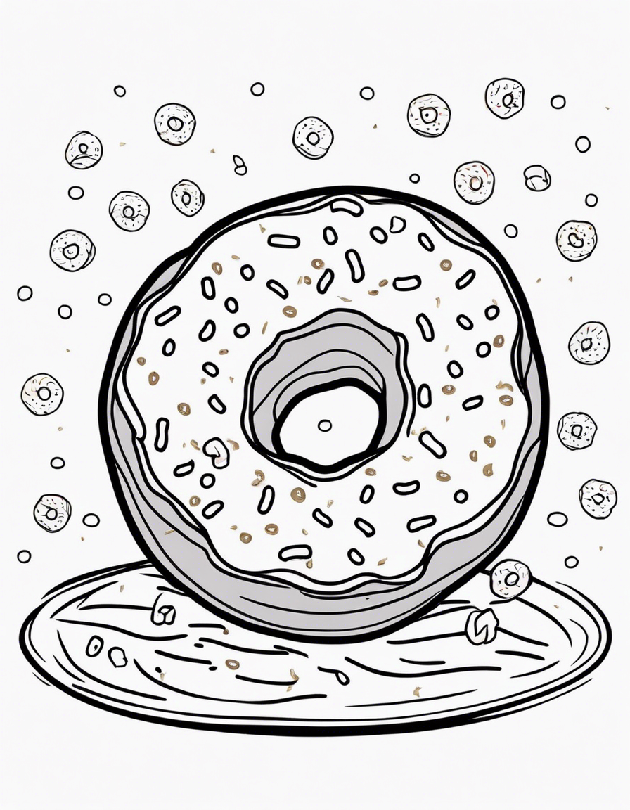 donut coloring pages