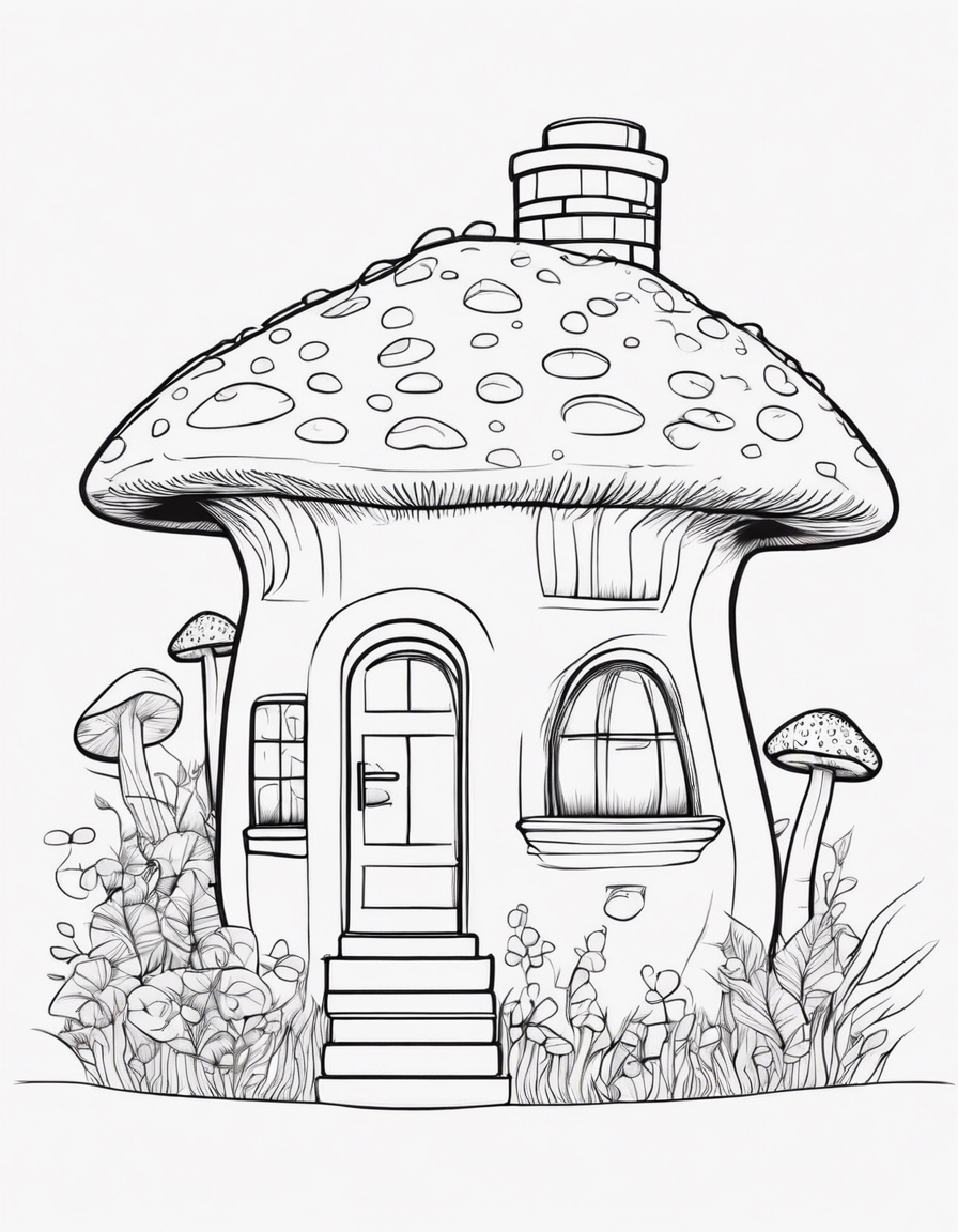 mushroom coloring pages