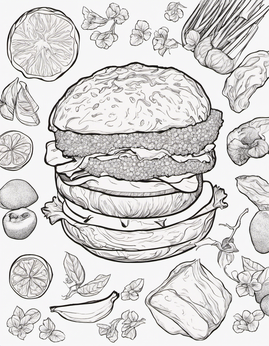 realistic food coloring page