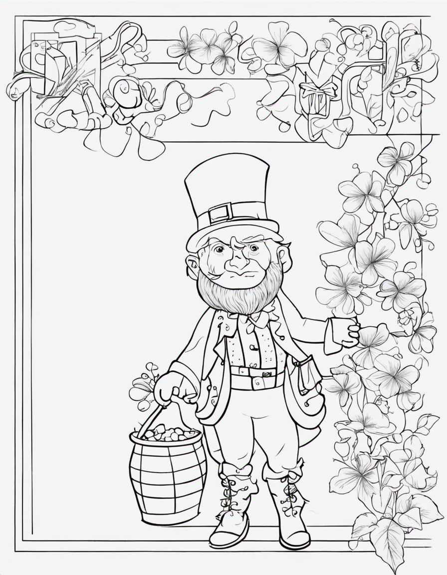 st patricks day for children coloring page