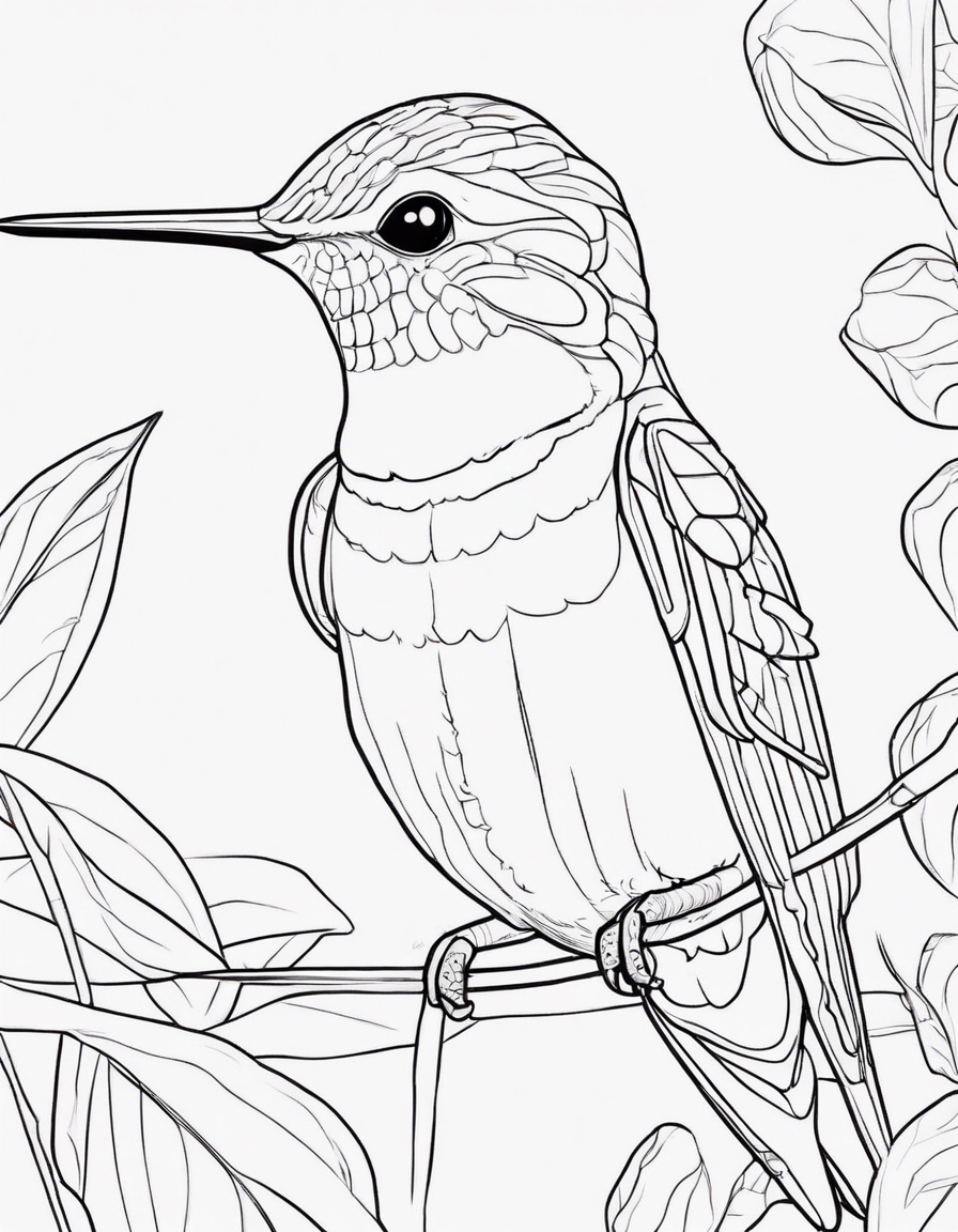 hummingbird coloring pages