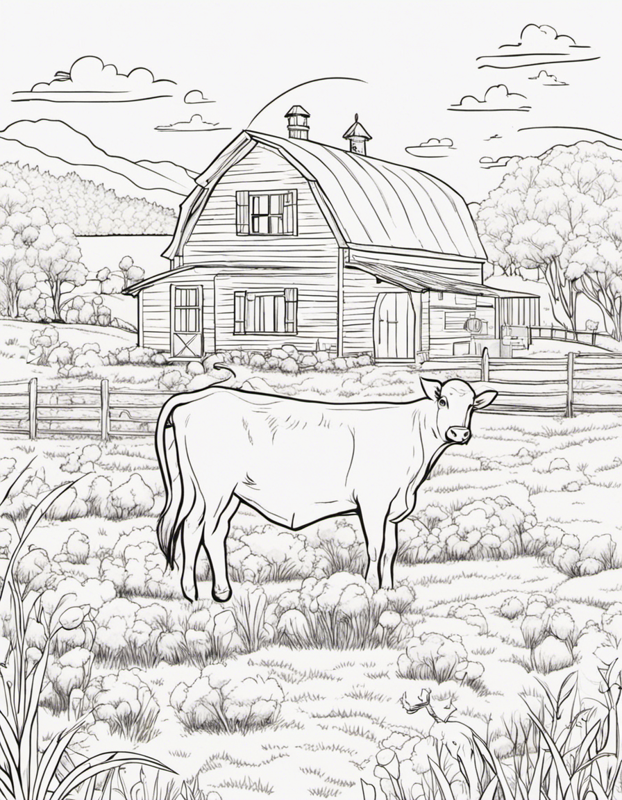 farm for children coloring page