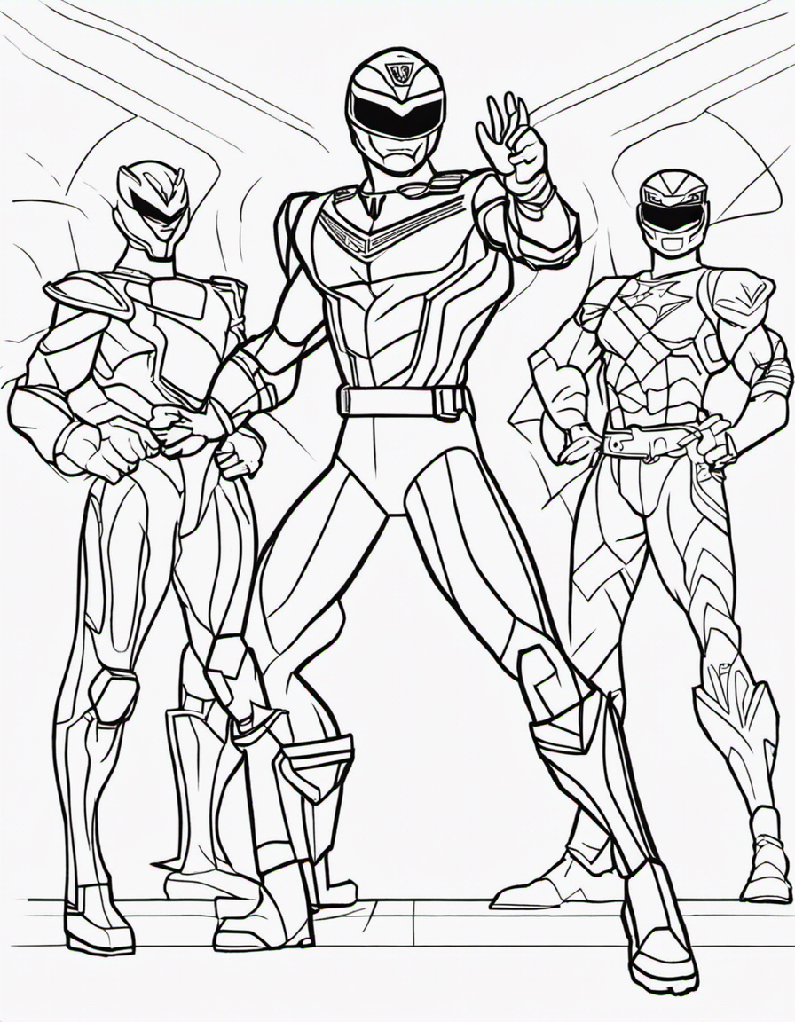 power rangers for adults coloring page