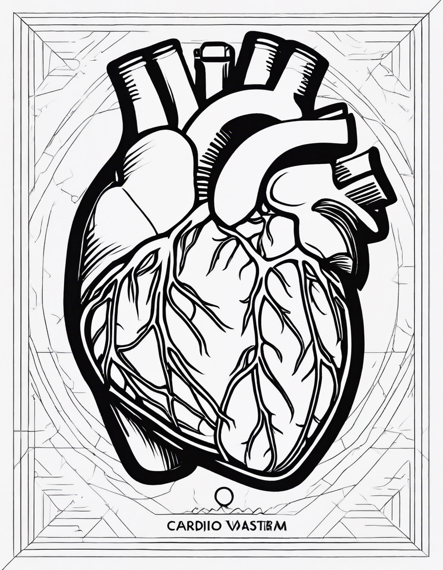 Cardiovascar system coloring page