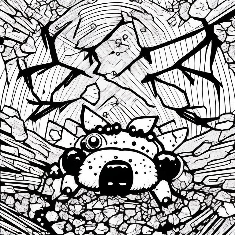 A spider dog coloring page