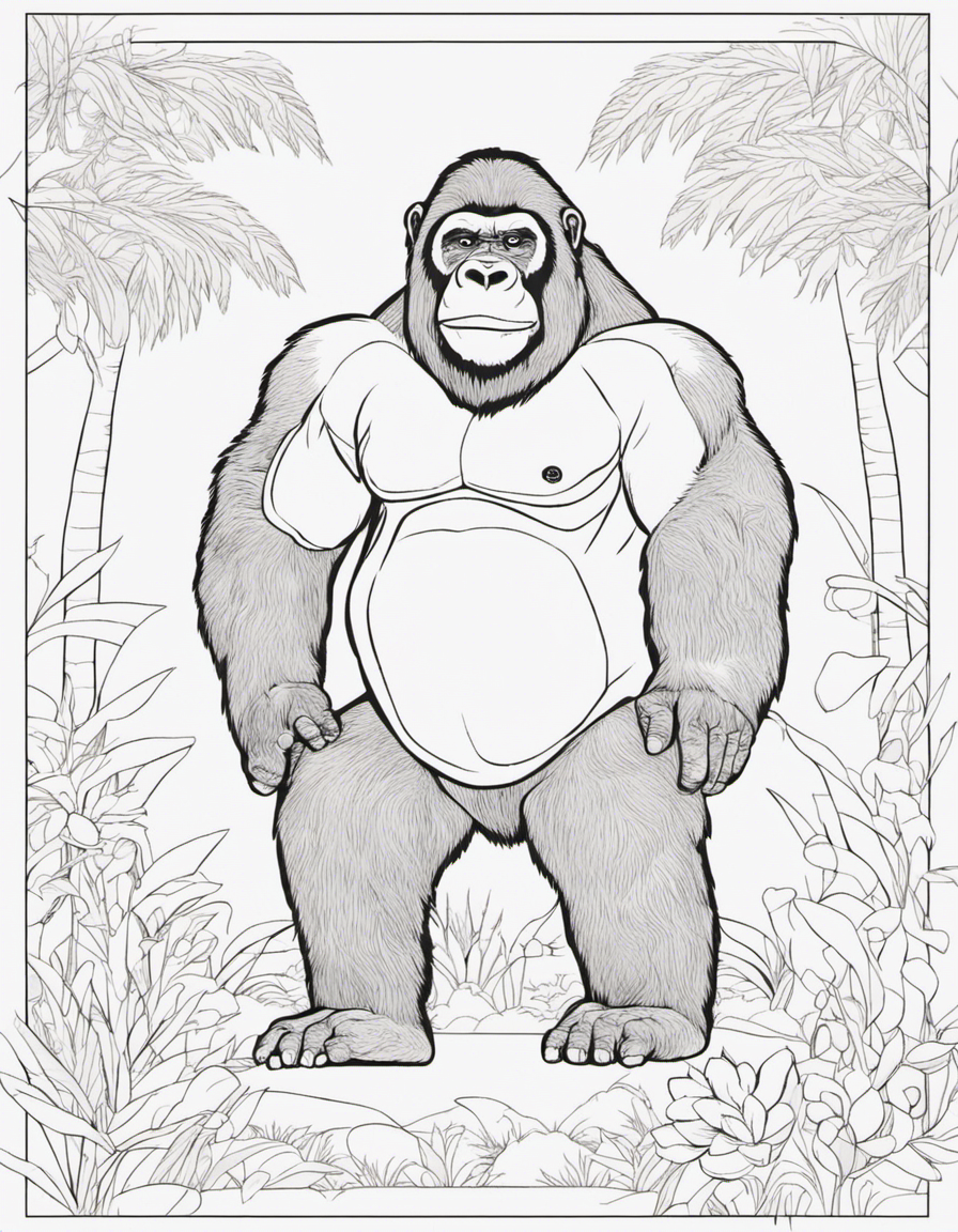 gorilla coloring pages