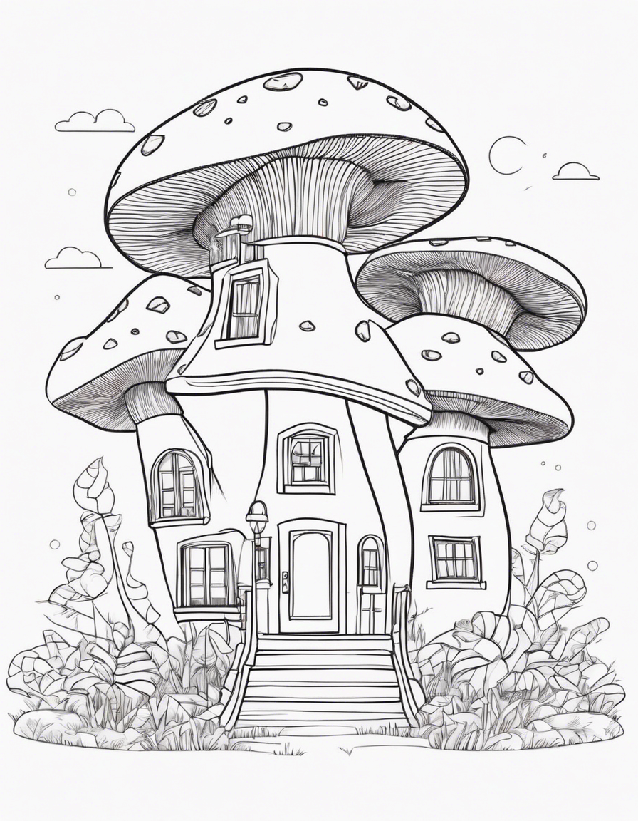 mushroom coloring pages