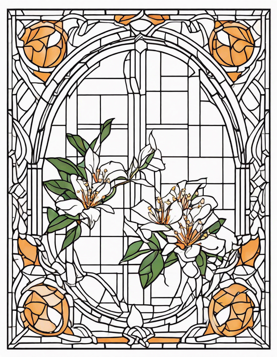 stained glass coloring pages