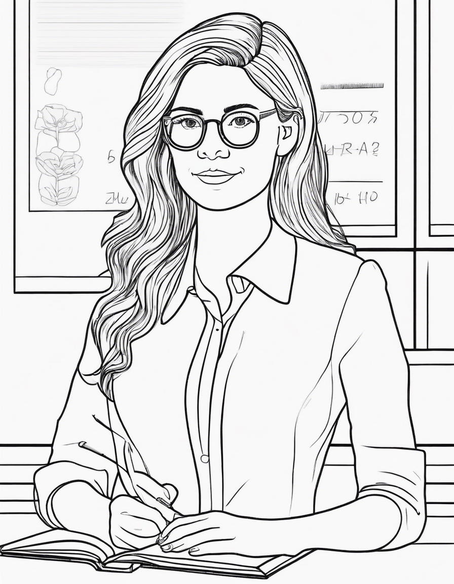 teacher coloring pages