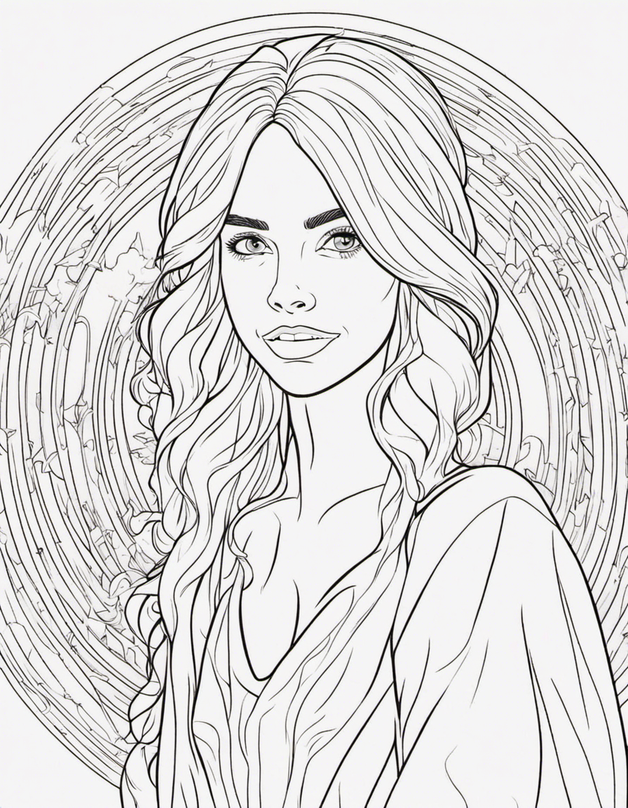 tangled coloring page