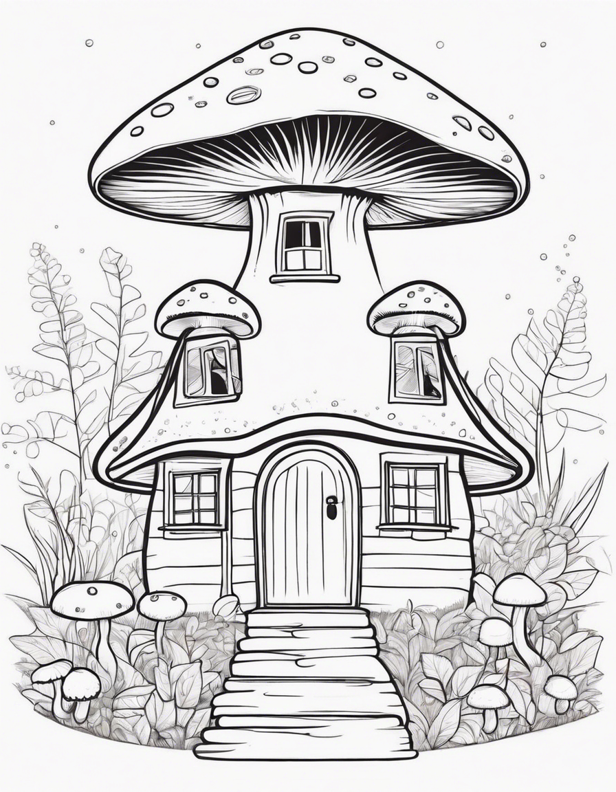 mushroom coloring pages