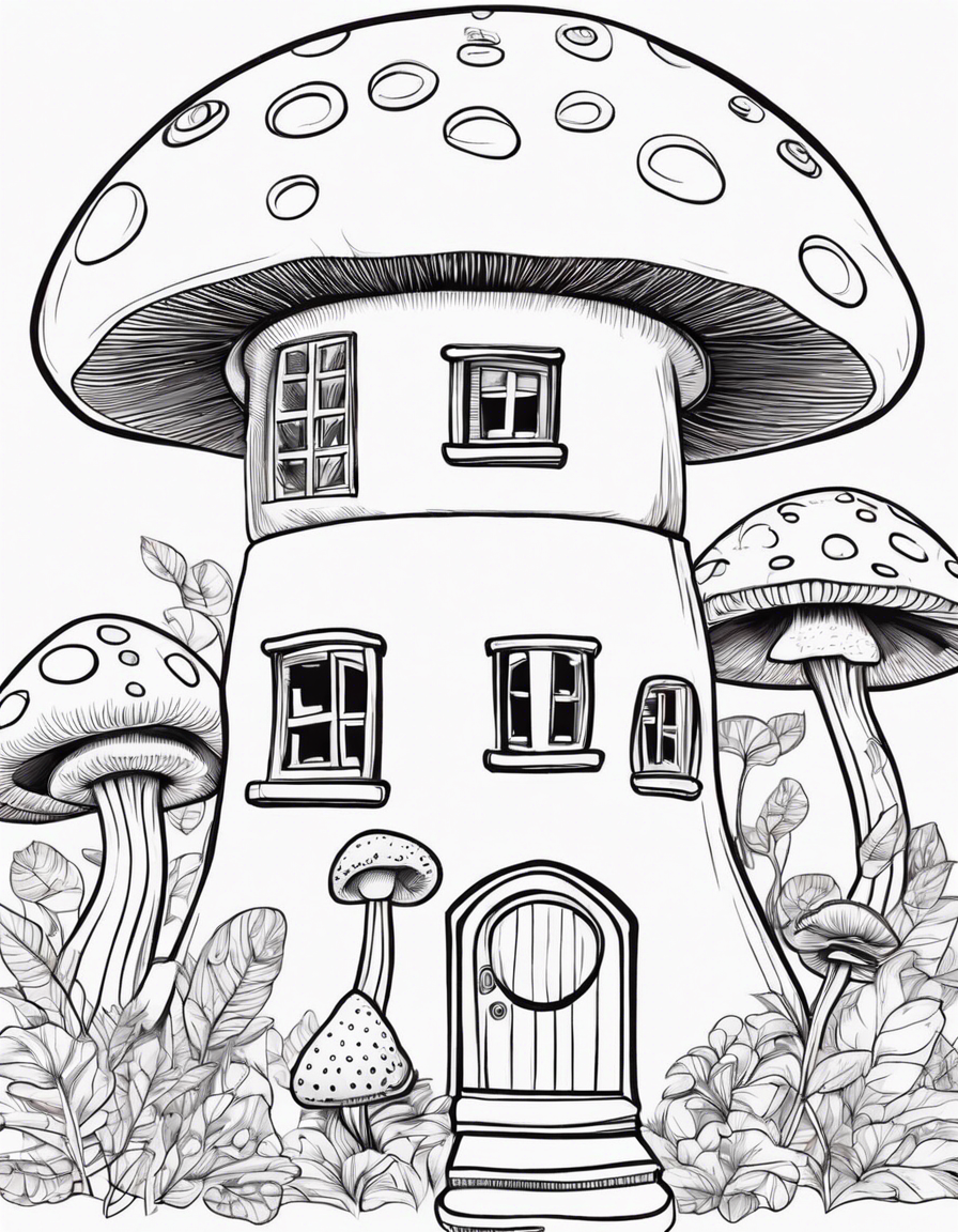 mushroom coloring pages