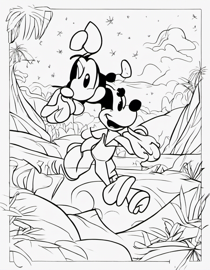 goofy for children coloring page