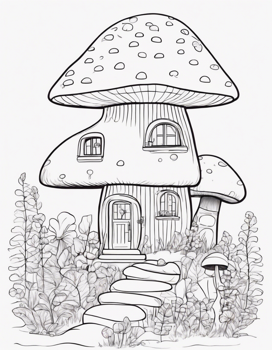 mushroom coloring pages