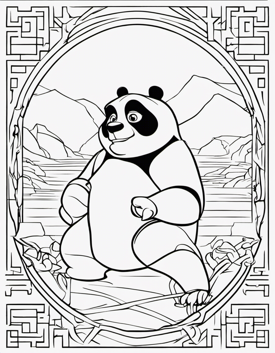 cartoon kung fu panda coloring page