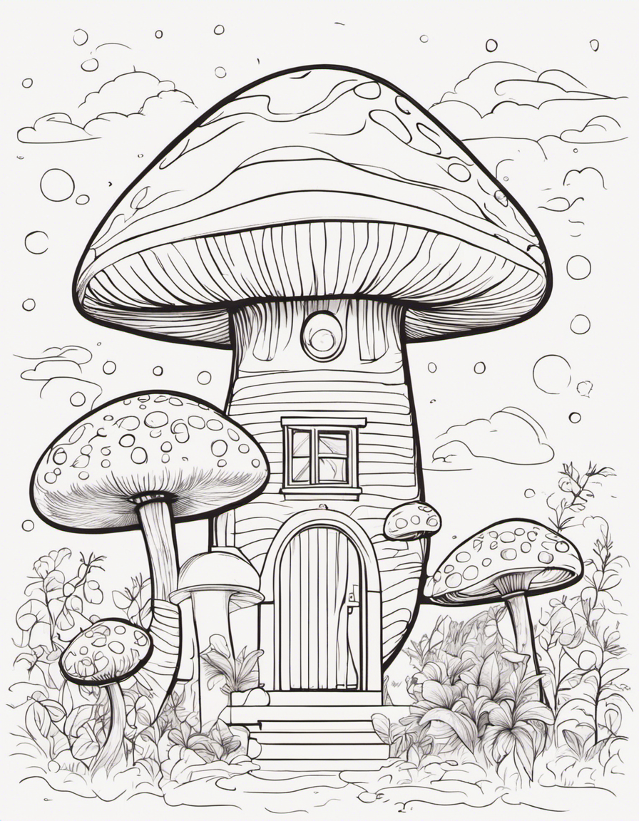 mushroom coloring pages