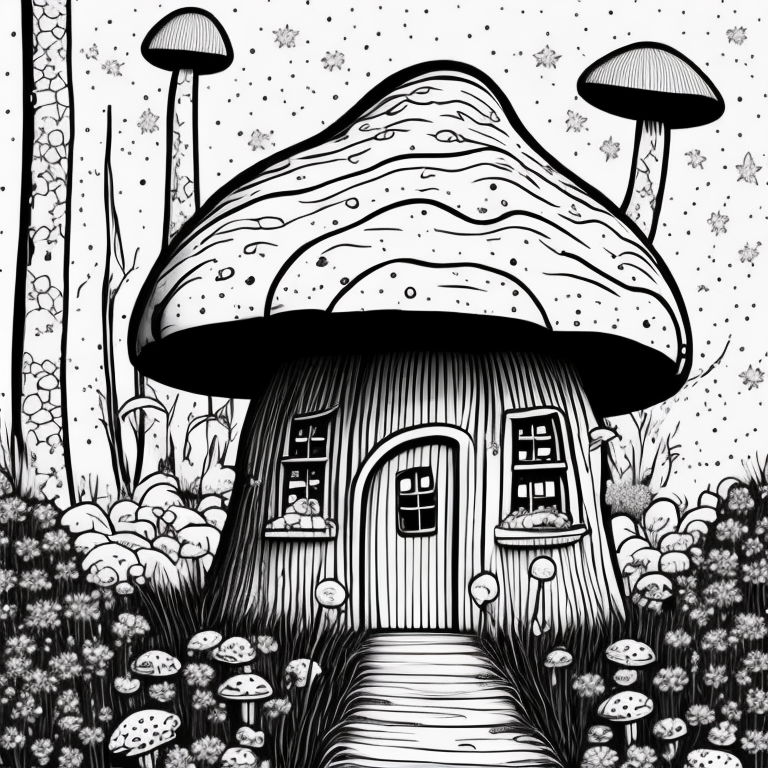 mushroom coloring pages