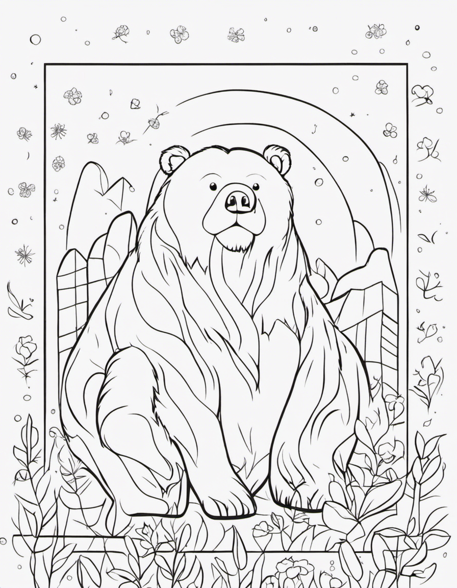 cartoon bear coloring page