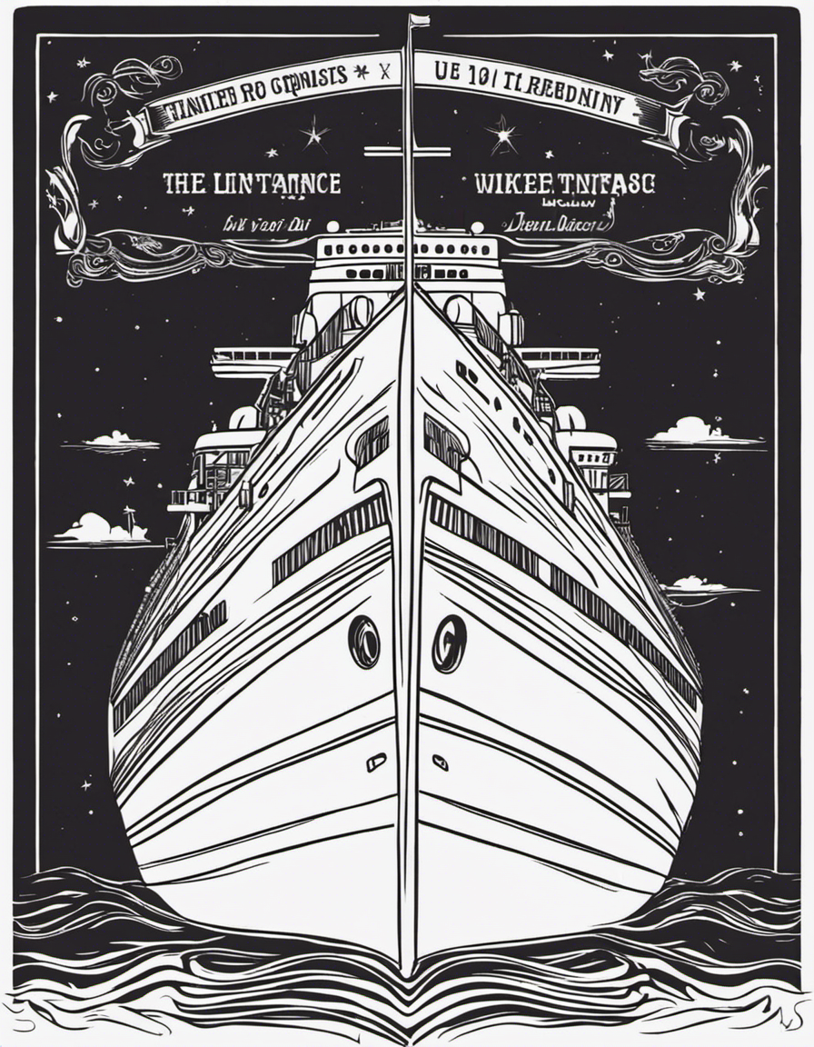 titanic for children coloring page